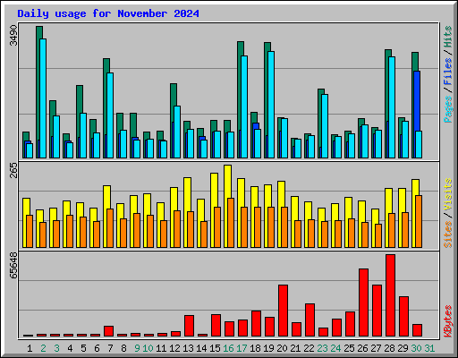 Daily usage for November 2024