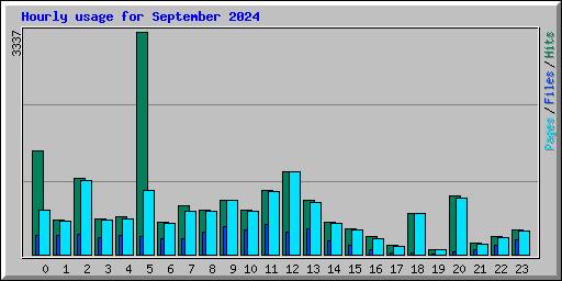 Hourly usage for September 2024