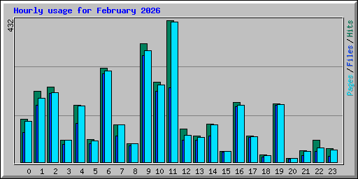 Hourly usage for February 2026
